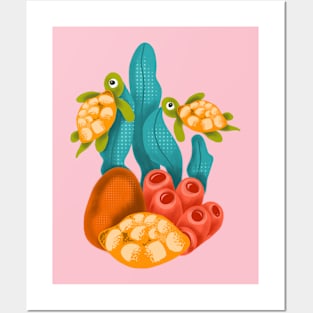 aquatic life Posters and Art